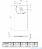 Radaway Kyntos F brodzik 150x90cm cemento HKF15090-74